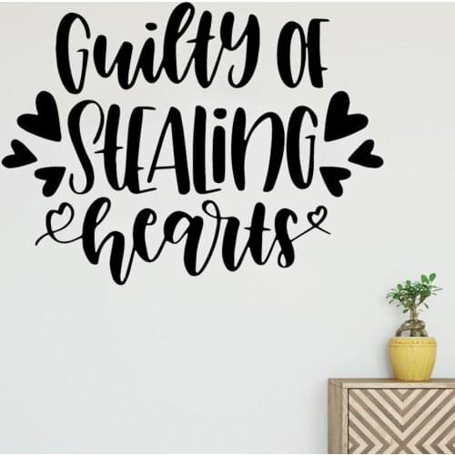 Fashion hearts Environmental Protection Vinyl Stickers Removable Wall Sticker Home Party Decor Wallpaper
