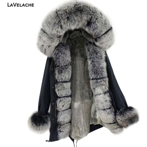 7XL 2020 new winter coat men clothing real fox fur jacket thick warm fur parkas man winter rabbit fur liner outerwear streetwear