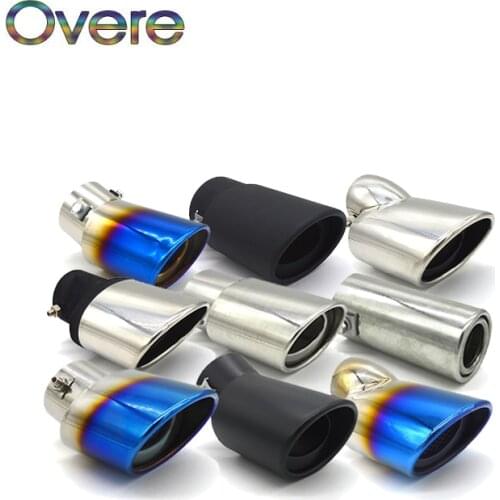 Overe Chrome Stainless Steel Car Exhaust Muffler Tip pipe For Chevrolet Peugeot Toyota Nissan Ford Fiat Suzuki For universal car