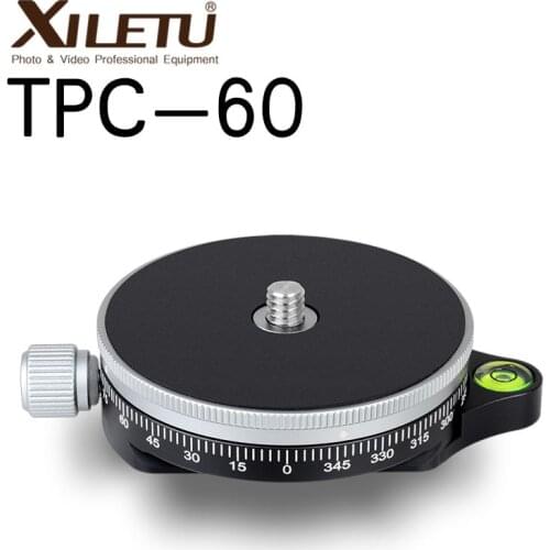 XILETU TPC-60 Alluminum Panoramic Tripod Head ACRA SWISS Video Tripod Head Mounting Pan for DSLR Nikon Canon Cameras Mini Tripod