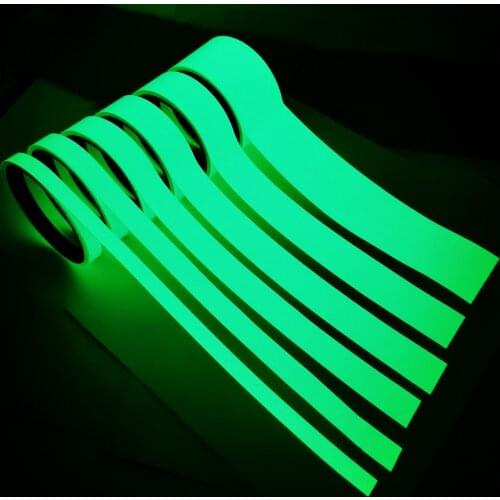 Luminous Self-Adhesive Tape Fluorescent Night Vision Glow In Dark Safety Warning Security Stage Home Decoration Tape