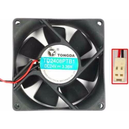 SUNON TD2408PTB1 DC 24V 3.36W 2-Wire 80x80x25mm Server Cooling Fan