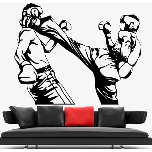 Vinyl Wall Decals Sparring Boxing Sports Motivation Fight Club Home Furnishing Decorative Modern In Style Wall Stickers Z243