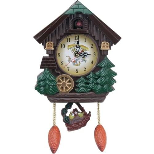 Vintage Cuckoo Clock Quartz Cuckoo Valley Wall Clock for Kids Room Decor
