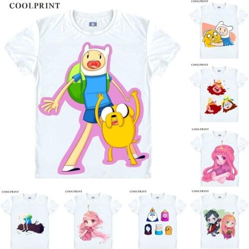 Adventure Time Jake Dog Finn Princess Bonnibel Bubblegum Anime Cosplay Custom Shirt Tank Short Sleeves Vintage Printed Fashion