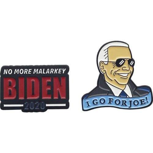 I GO FOR JOE Biden Hard Enamel Pins Metal Brooches Women Men Lapel Badges Backpack Collar Fashion Jewelry Gifts For Kids Friend
