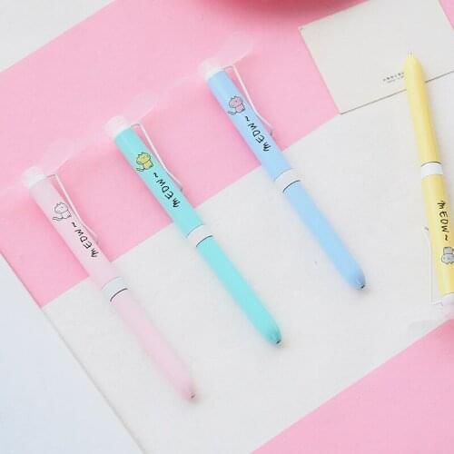 1pcs student stationery portable hand-held ballpoint pen fan Spviga Morandi cute pet pen type fan