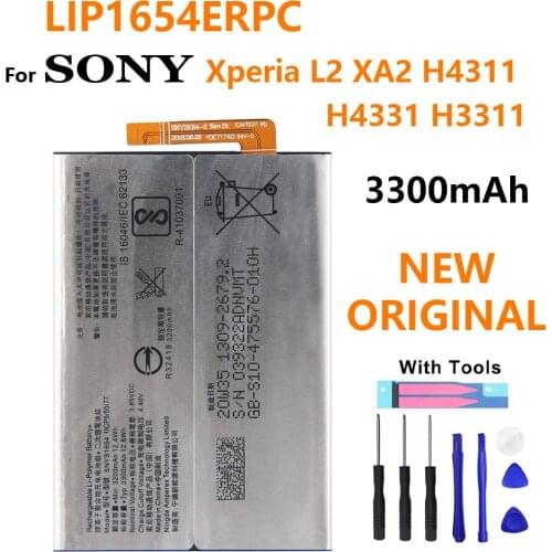100% Original LIP1654ERPC batteria Sony Xperia XA2 H3113 H4113 1309-2682 High Quality SNYSK84 3300mAh NEW Battery+track code