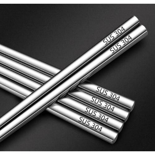 100pair Stainless Steel Chopsticks Non-Slip Reusable Metal Chopstick for Sushi Hashi Food Sticks Kitchen Tool Free laser logo SN