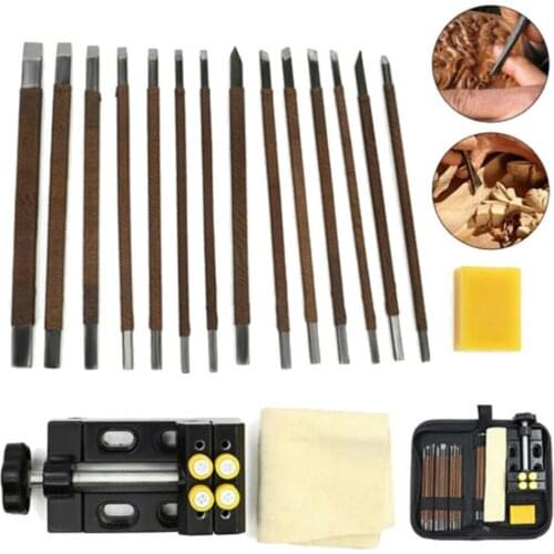 18PCS High quality Wood Carving Carpenter Hand Chisel Woodworking Lathe Gouges Tools for Wood/Stone Carvers DIY Hand Tools Set
