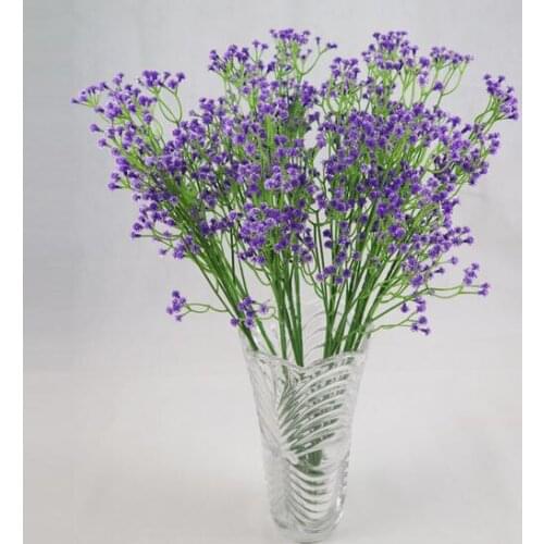200pcs 105 mini heads Artificial babys breath Flower Gypsophila Fake Silicone plant for Wedding Home Party Decorations 8 Colors