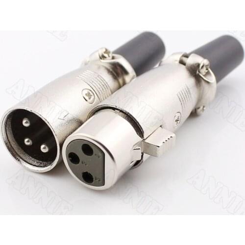25pairs/lot Microphone Jack Japanese XLR plug 3 Pin Male Female Socket