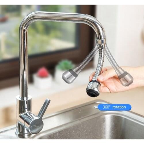 360 Degree Adjustment Kitchen Faucet Extension Tube Bathroom Extension Water Tap Water Filter Foam Kitchen Faucet Accessories
