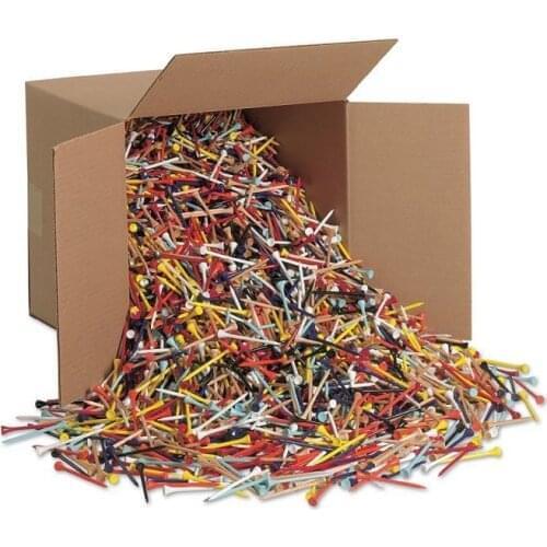 4000pieces 70mm muti color Wooden Golf Tee