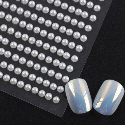 Acrylic Imitation Pearl Stickers Decal Self Adhesive Rhinestones DIY Wedding Decoration/Kids Toys sticker Accessories