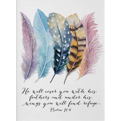 Diamond embroidery Birds Feathers Scripture Christian Quotes diamond Painting cross stitch mosaic rhinestone Wall StickerZP-2334