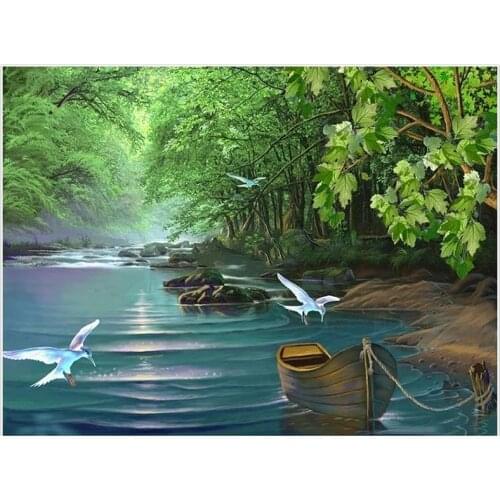 ARMYQZ 5D Forest Landscape Diamond Painting Cross Stitch Diamond Embroidery Pictures Rhinestone Diamond Mosaic Full Kit Sale