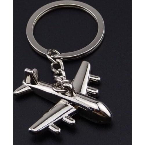 Airlines Model Metal Keychain Model Key Chain Air Plane Aircrafe Keychain Charms Diy Keychain Accessories