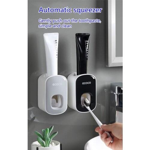 Automatic Toothpaste Dispenser Dust-Proof Toothbrush Holder Wall Mounted Home Toothpaste Squeezer Bathroom Accessoriess