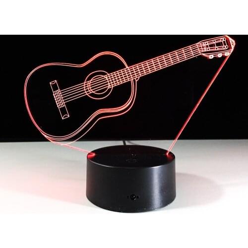 Guitar Bass 3D LED Lamp Night Light for Musicians Gift Home Decorations Birthday Holiday Christmas Music Gift Free Drop Ship