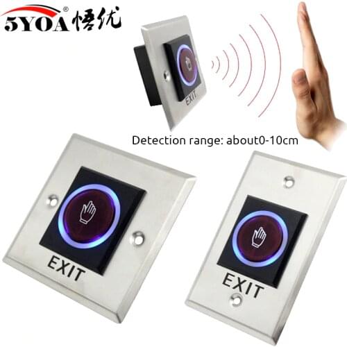 Infrared Sensor Switch No Touch Contactless Door Release Exit Button with LED Indication