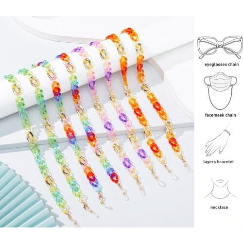 Exquisite Acrylic Glasses Chain For Women Non-slip Sunglasses Holder Strap Eyeglasses Chain Mask Lanyard Cord Neck Strap Jewelry