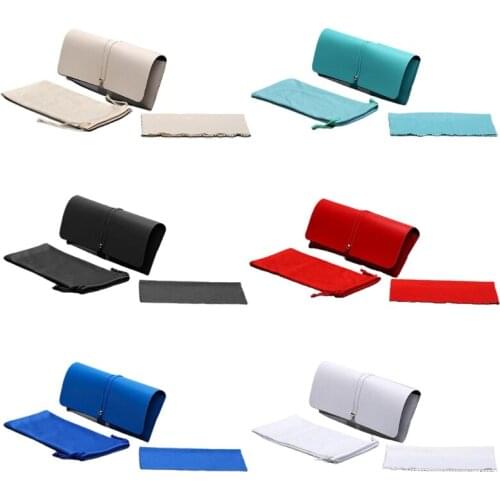 PU Leather Glasses Case Cover with Rope Buckle Storage Box Sunglasses Case Pouch