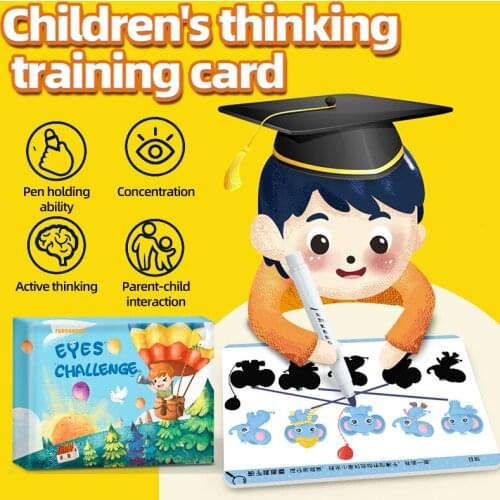Xibao Childrens Pen Control Training Card Kindergarten Early Education Movement Pen Teaching Toys Concentration Logical Thinkin