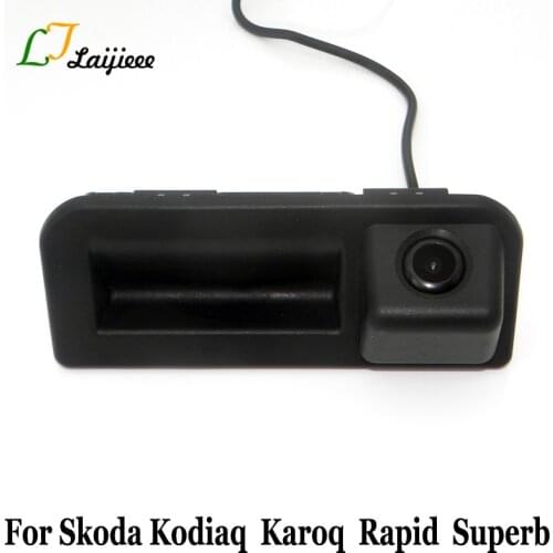 For Skoda Kodiaq Karoq Kamiq Rapid Superb Fabia 3 2017 2018 2019 Car Reverse Camera / Auto Trunk Handle Parking Rear View Camera