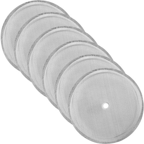 French Press Replacement Filters Mesh Screen Coffee Press Filters-Includes Metal Center Ring Reusable Stainless Steel Mesh Repla