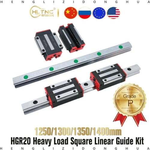 CNC 20mm 1250mm 1300mm 1350mm 1450mm Linear Rail Set HGR20 Slide Guide with HGH20CA Carriage Block HGW20 HGW20CC