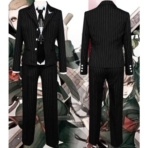 Anime Comic Danganronpa 2 Goodbye Despair Cosplay Costumes Kuzuryuu Fuyuhiko Cosplay Costume Black Uniforms Clothes Suits wears