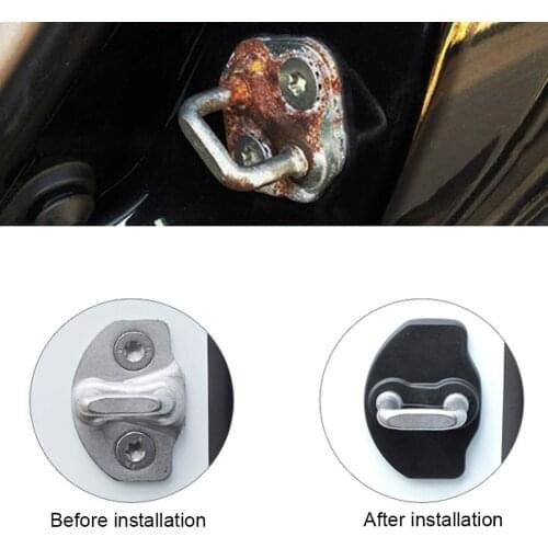 Car Door Lock Cover Protective Covers Door Rustproof Stopper Covers Car Automobile Interior Accessories for Tesla Model 3