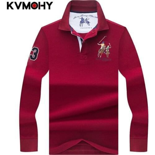 KVMOHY Long Sleeve Polos For Men
