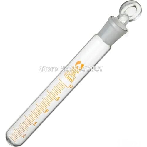 All size lab 5ml to 50ml Graduated round bottom glass test tube with Grinding mouth for experiment