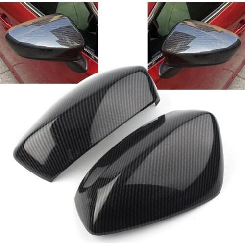 2pcs ABS Plastic Car Rear View Rearview Side Mirror Cover Trim For Mozda 3 Axela 2014 2015 2016