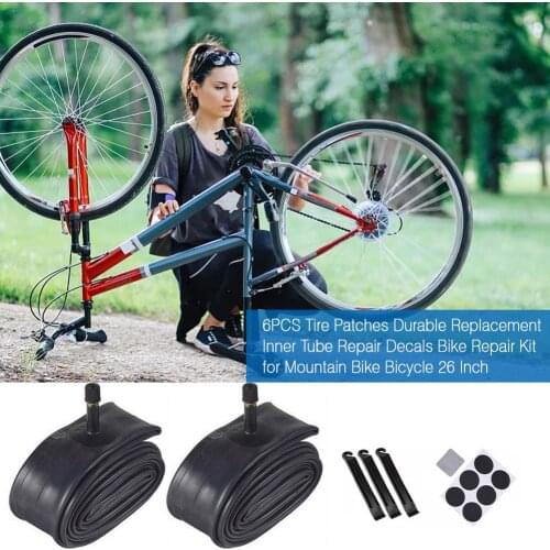 Tire Patches Durable Replacement Inner Tube Repair Decals Bike Repair Kit For Mountain Bike Bicycle 26 Inch Tube Repair Tool Kit