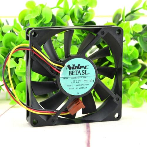 New original D08R-12TH 18A 12V 0.17A 8CM 8015 three-wire cooling fan
