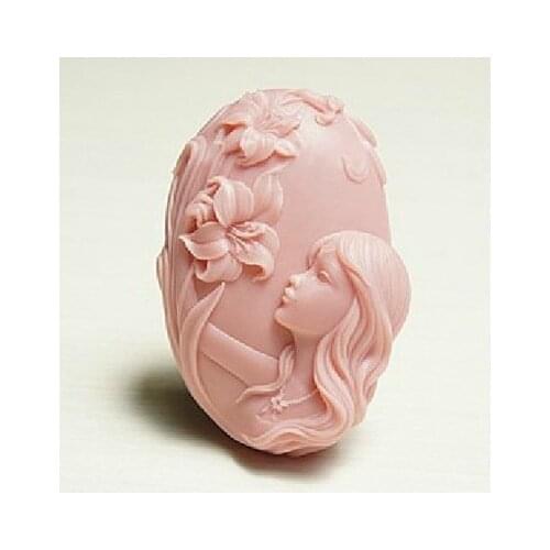 Oval Shape Soap Mold Craft Fairy Angel 3d silicone soap molds DIY flower mould