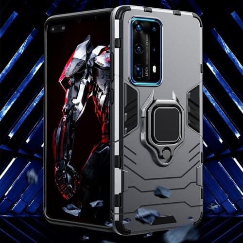 For Huawei P 30 40 50 Nova8 Pro Lite P Smart Honor 8X 9X 10 20 Mate20 Ring Anti-Fall Protection Cover Shockproof Phone Case