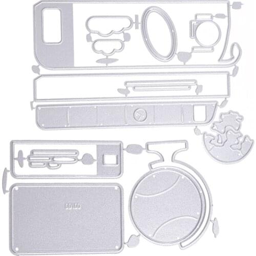 R7RC Travel Bus Metal Cutting Dies Stencil DIY Scrapbooking Album Paper Card Template Mold Embossing Decoration