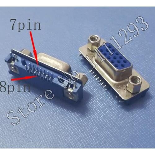 10pcs/lot VGA Jack Socket Connector D-SUB 15P F R/A DIP for Laptop CRT PORT 7-8