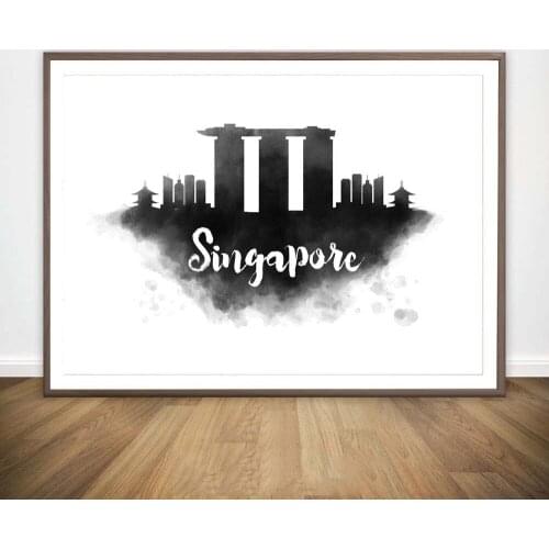 Singapore HongKong Taipei Los Angeles Las Vegas Vienna Pisa Washington Turkey New York Istanbul Travel Poster Canvas Painting