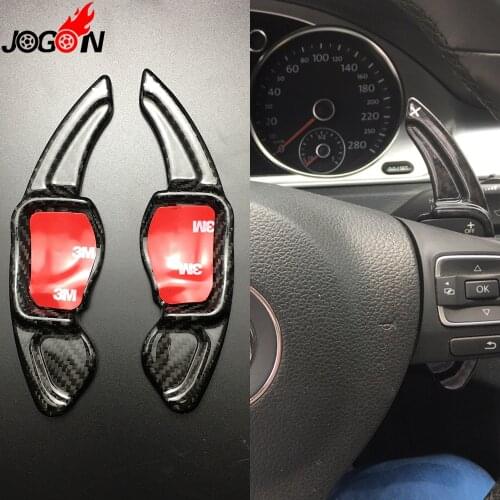 Carbon Fiber Car DSG Steering Wheel Paddle Extension Shifter Cover Trim For VW Golf 5 MK5 V R32 GTX GTI GT-TSI Variant Sportline