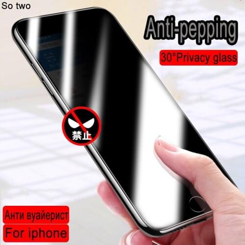 Privacy Tempered Glass For iPhone 6 6S 7 8 Plus X Screen Protector For iPhone XR XS 11 PRO Max Protective Film Anti Spy Peeping