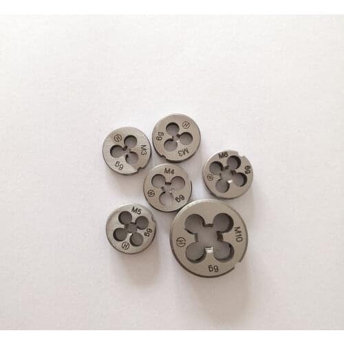 1Pcs Alloy Steel Hard Round Threading Die Tap Threading Metric Mini Dies Set Right Hand Die M3 M4 M5 M6 M8 M10
