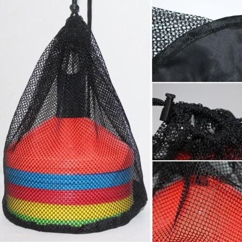 1pc Heavy Duty Mesh Ball Bag Adjustable Sliding Drawstring Storage Beach For Basketball Equipment Soccer Sports Sport Bag L5V9