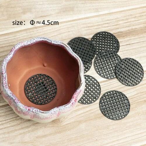 100pcs/lot Gardening Flower Pot Hole Mesh Mat Pad Plant Potting Bonsai Bottom Grid Mat Prevent Soil Loss Breathable Gasket