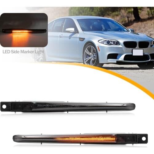2X Led Amber Dynamic Fender Turn Signal Indicator Lights Side Marker Blinker For BMW 5 Series F10 M5 S63N FV91 FV92 FV93 10-16