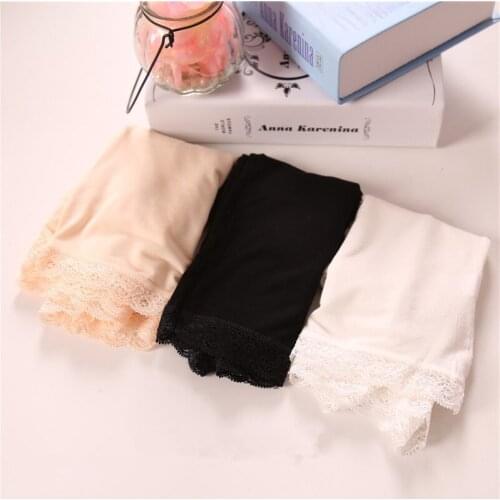 3pcs/lot Puberty Young Girls Anti Emptied Safety Pants Teenager Girls Lace Cotton Underwear Panties Boxers Middle Waist